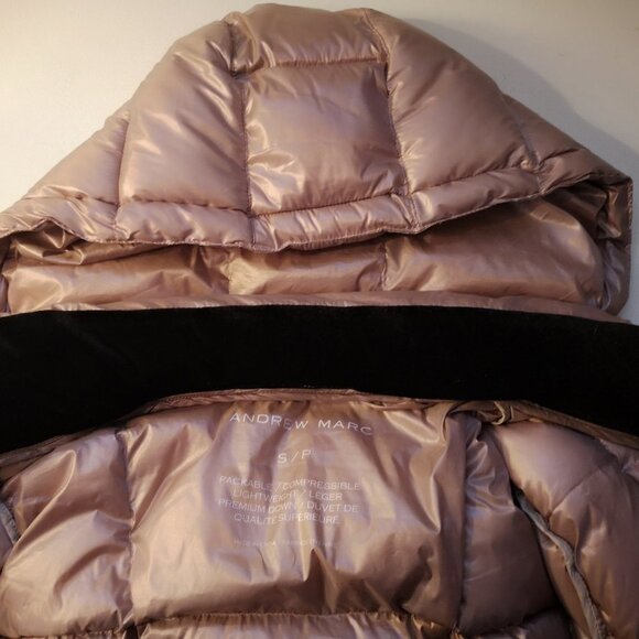 Andrew Marc Ladies Size Small Packable Lightweight Premium Down Puffy Coat - Picture 11 of 15